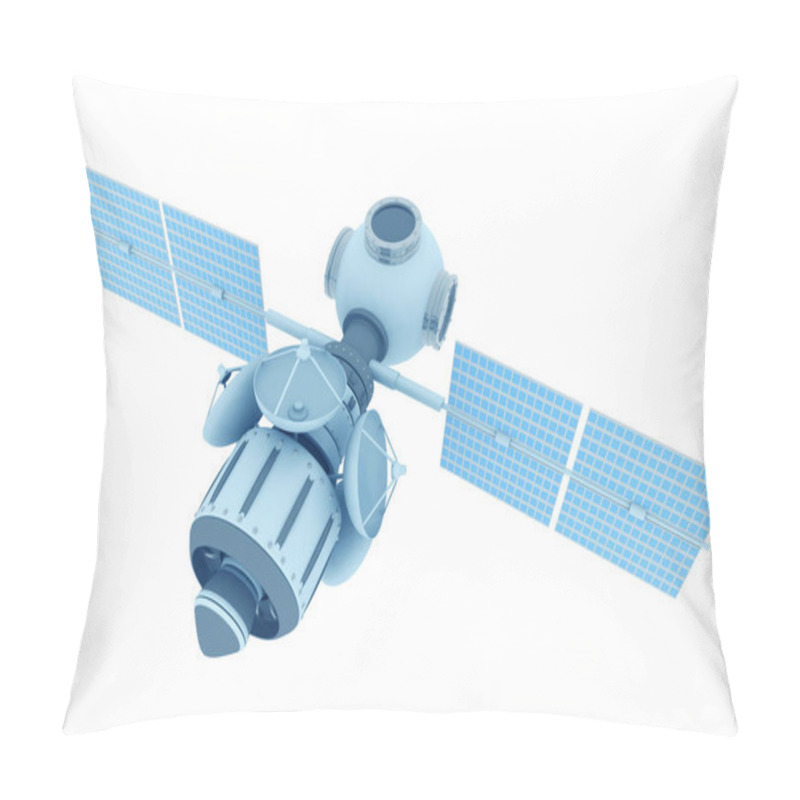 Personality  Satellite On White Background.3d Illustration Pillow Covers