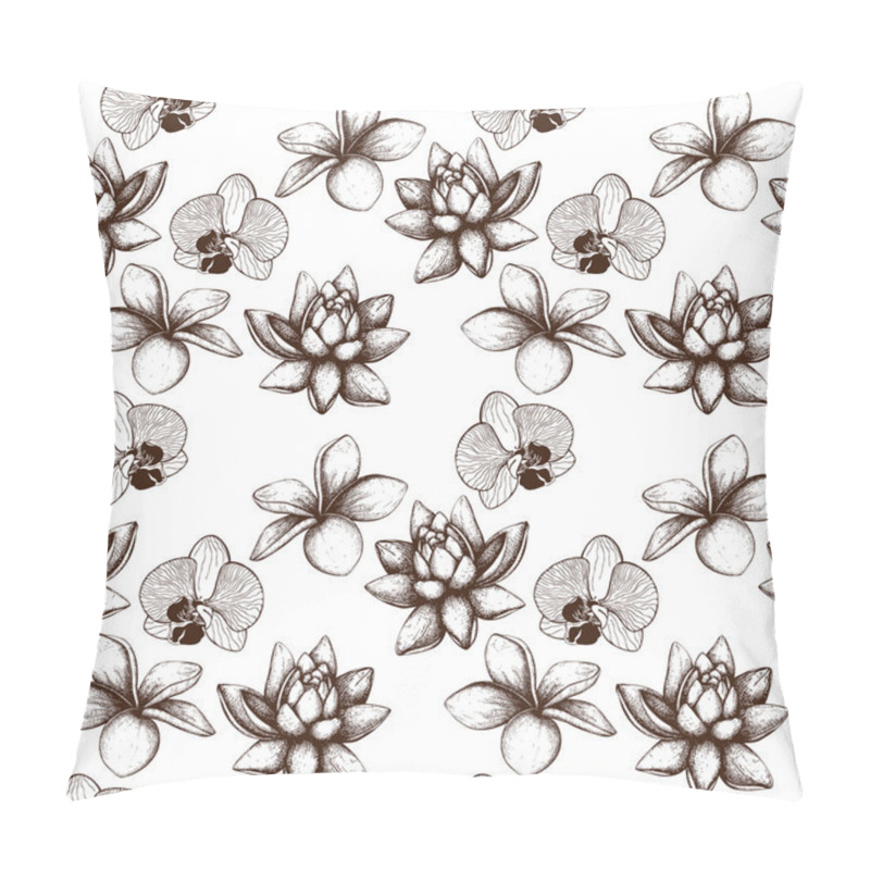 Personality  Background With Frangipani Flowers Pillow Covers