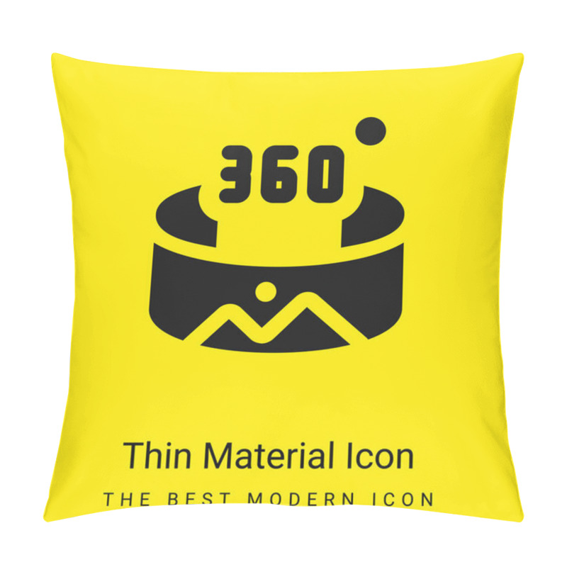 Personality  360 Degree Minimal Bright Yellow Material Icon Pillow Covers