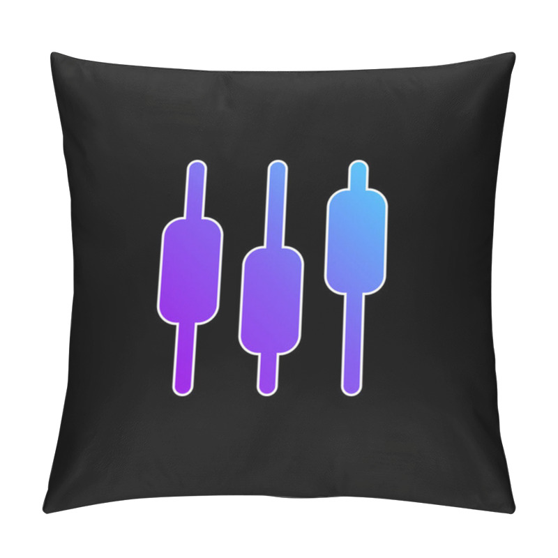 Personality  Box Plot Blue Gradient Vector Icon Pillow Covers