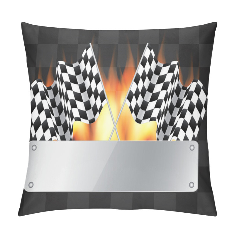 Personality  Background With Checkered Flags Pillow Covers