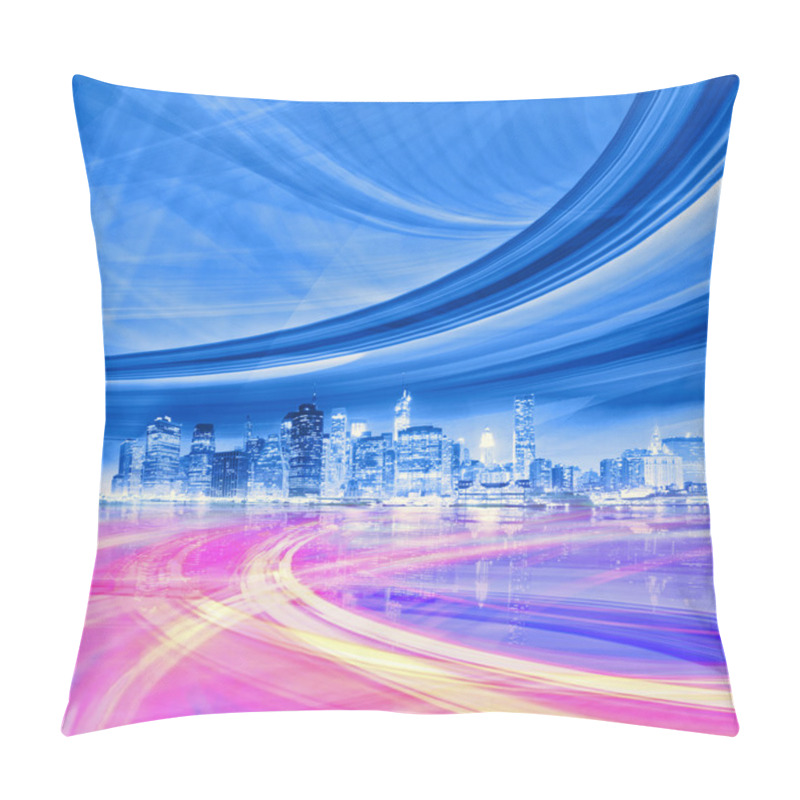 Personality  Abstract Background Illustration Of Fast Traffic Motion Pillow Covers