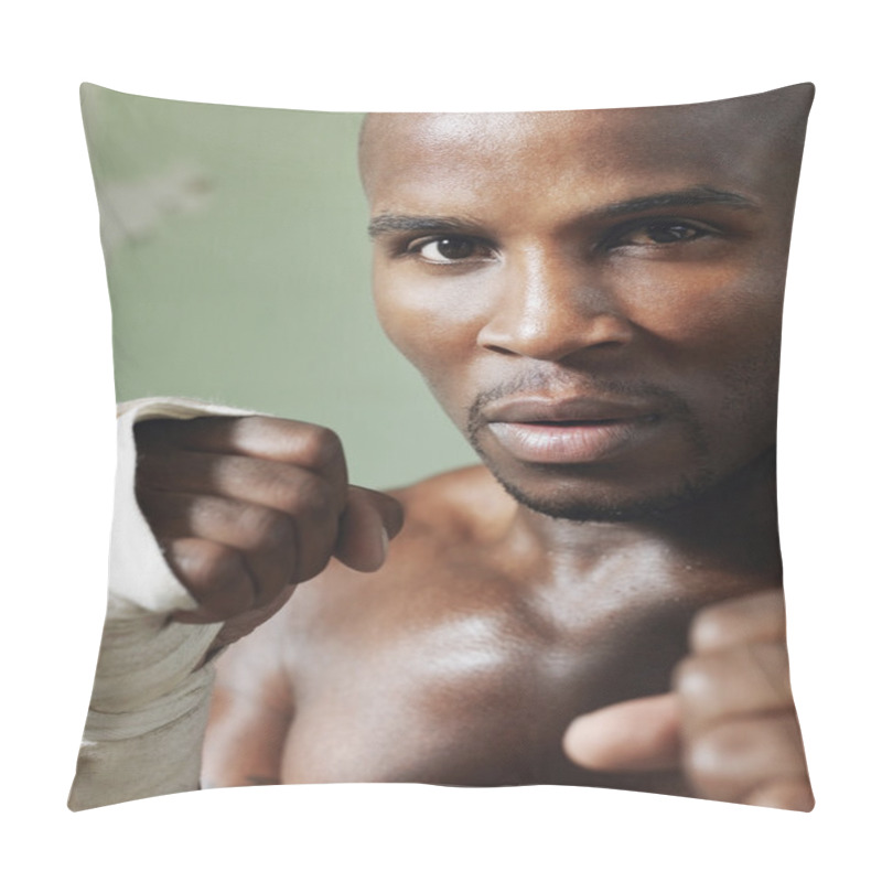 Personality  Boxer With Raised Fists Pillow Covers