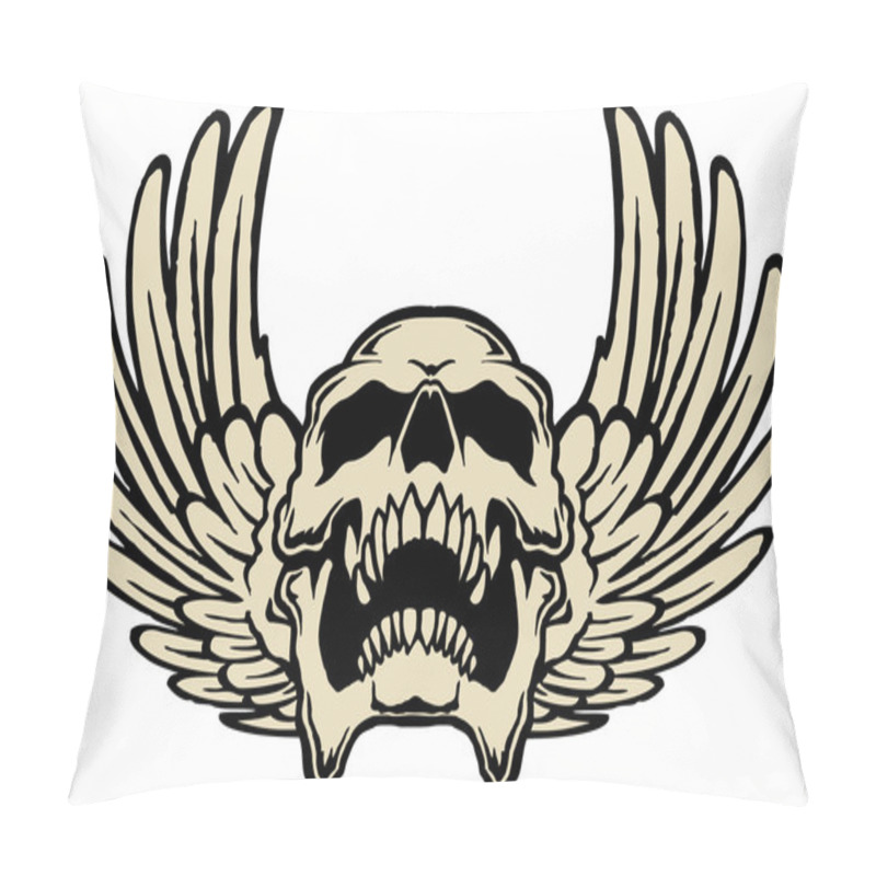 Personality  Skull With Wings Pillow Covers