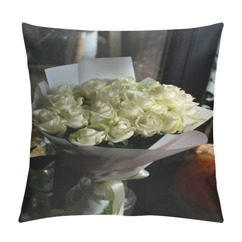 Personality  Bouquet Natural Fresh Flower. Rose Anemone Buttercup Matthiola Tulip Eucalyptus Daffodil Chamomile Gerbera Dahlia Orchid Lotus Iris Lilac Gardenia Jasmine Magnolia Hyacinth Pillow Covers