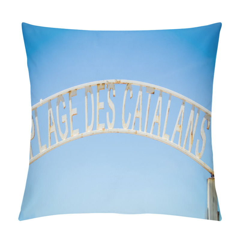 Personality  Marseille Beach Sign Pillow Covers