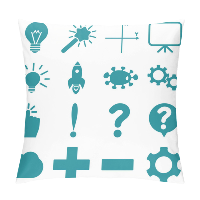 Personality  Basic Science And Knowledge Icons Pillow Covers