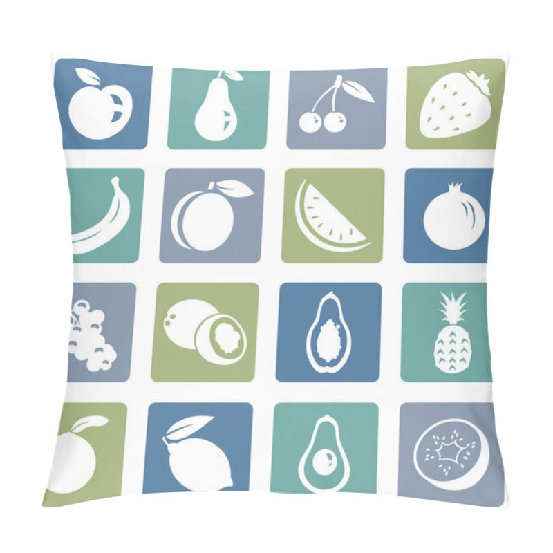 Personality  Set Of Fruit Icons Pillow Covers