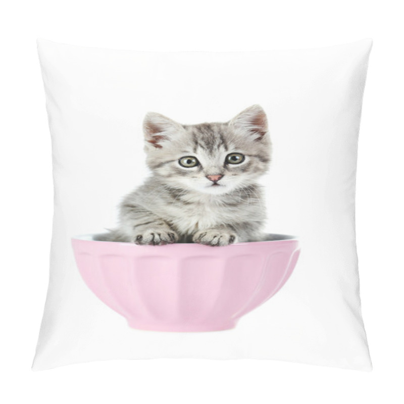 Personality  Beautiful Cat Sitting In Bowl Pillow Covers