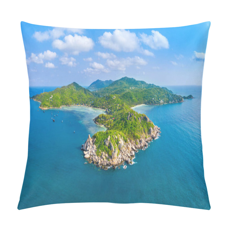 Personality  Aerial View Of Beautiful Koh Tao Island In Surat Thani, Thailand. Pillow Covers