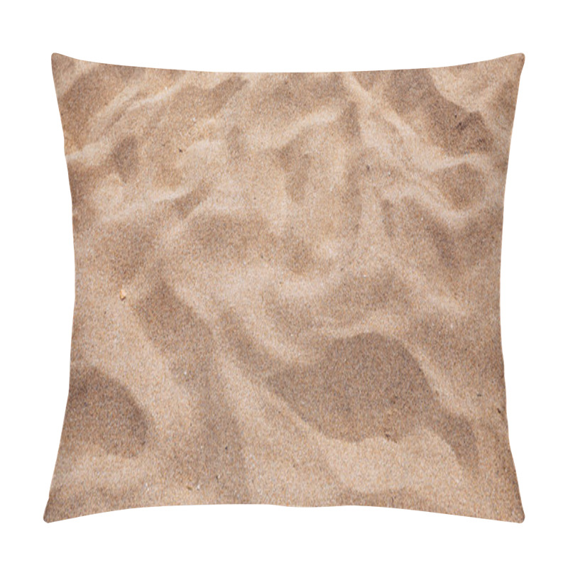 Personality  Sand Surface And Background. Sand Texture. Brown Sand. Backgroun Pillow Covers