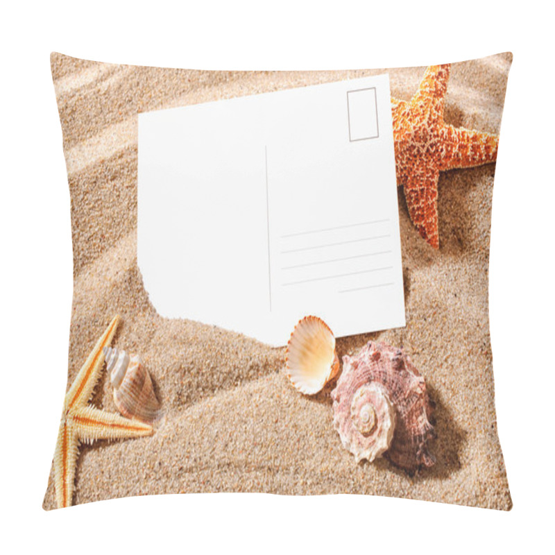 Personality  Postcard On A Beach Pillow Covers