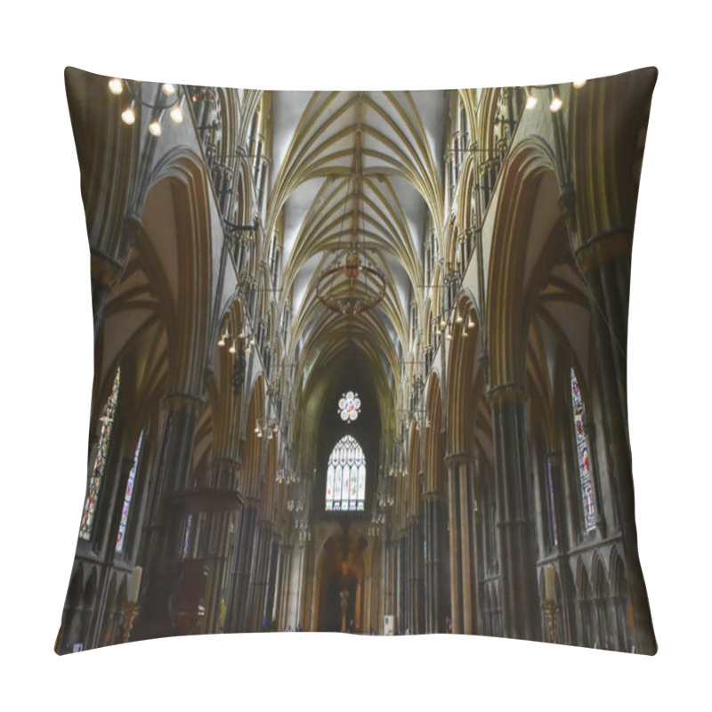 Personality  Lincoln Cathedral In Lincoln, England Pillow Covers