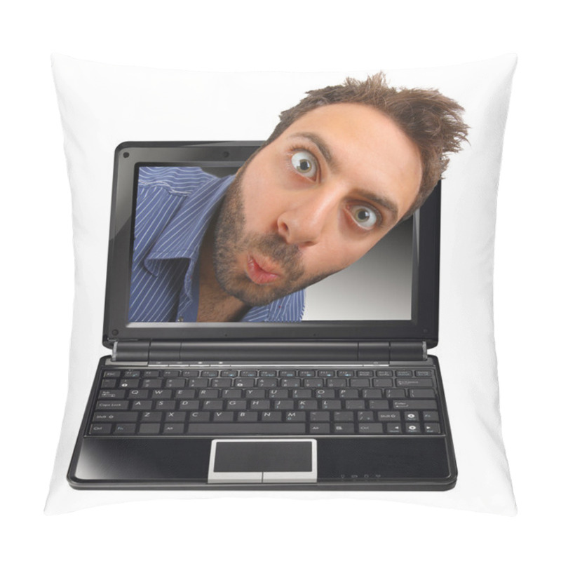 Personality  Wow Expression With Laptop Pillow Covers