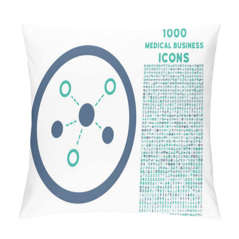 Personality  Virtual Links Rounded Icon With 1000 Bonus Icons Pillow Covers