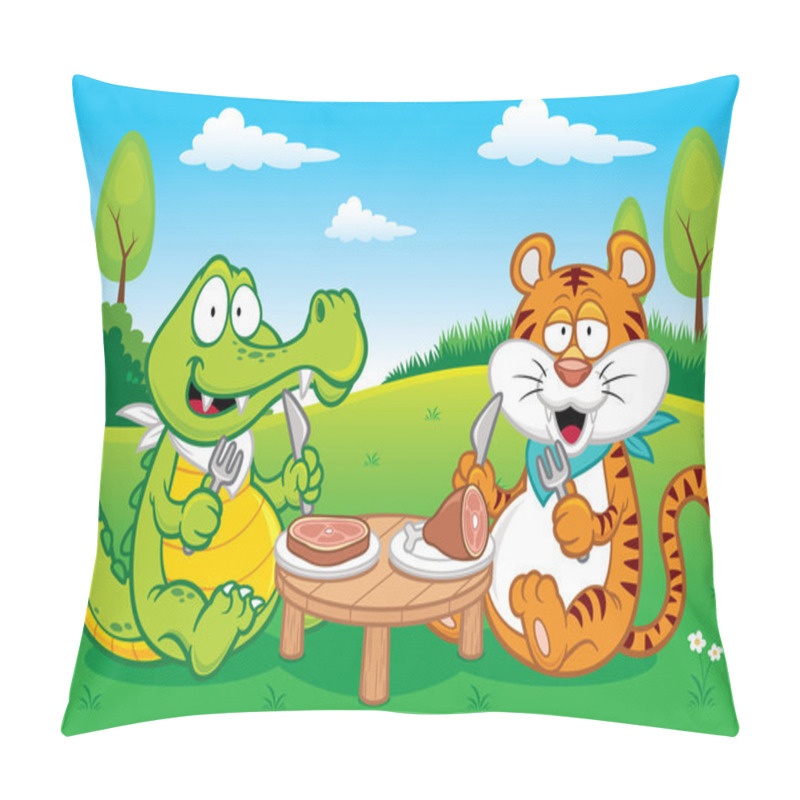 Personality  Crocodile And Tiger Pillow Covers