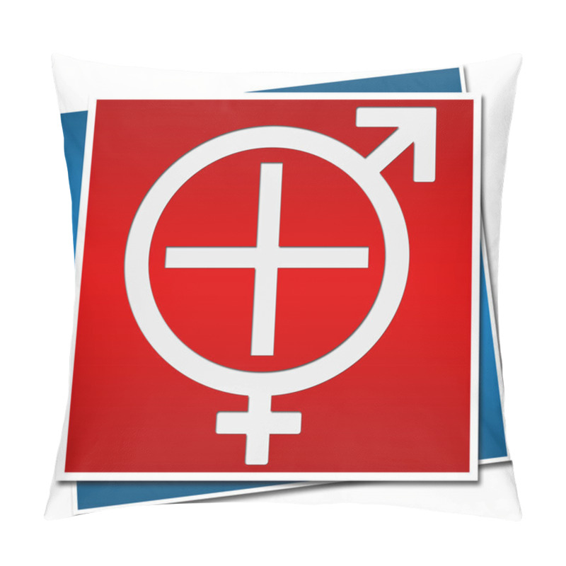 Personality  Sexual Health Sign Red Blue Pillow Covers