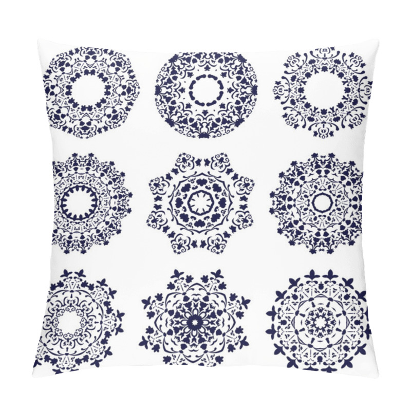 Personality  Set Of Nine Circular Patterns Pillow Covers