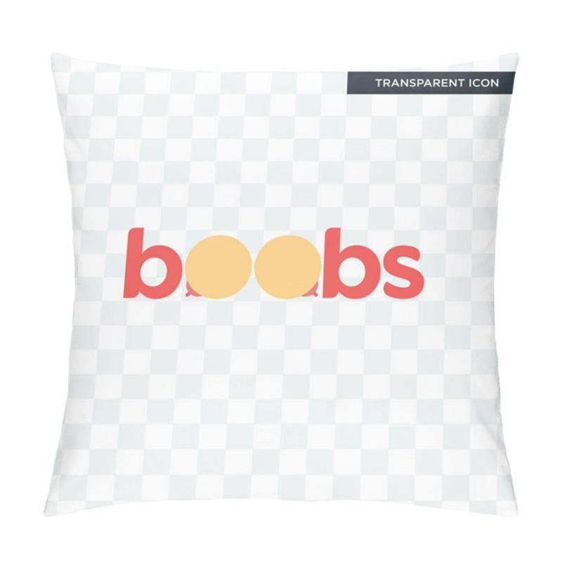 Personality  Boobs Vector Icon Isolated On Transparent Background, Boobs Logo Pillow Covers