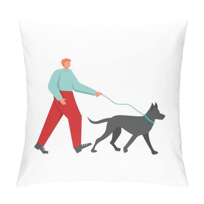 Personality  Walk In The Park, Vector Flat Style Design Illustration Pillow Covers