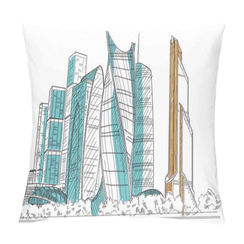 Personality  Business Center Moscow City. Moscow. Russia Pillow Covers