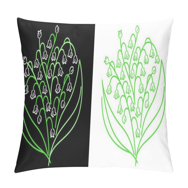 Personality  Abstract Spring Doodle Flower Lily Of The Valley Vector Illustration Art Pillow Covers