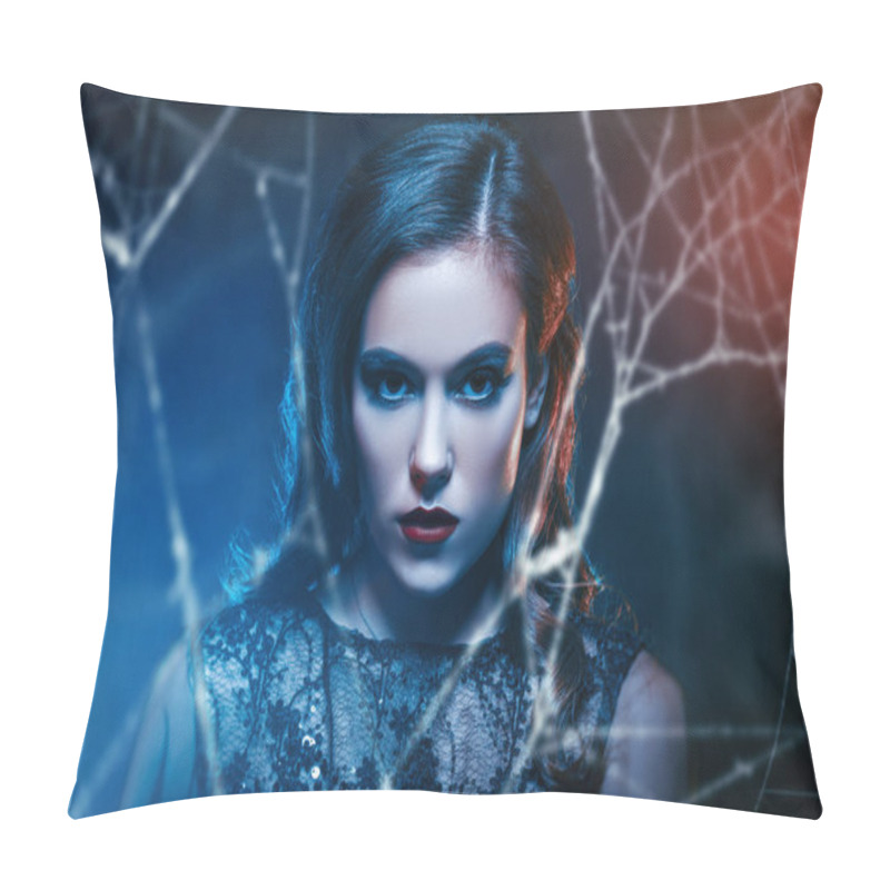 Personality  Woman In Spiderweb Pillow Covers