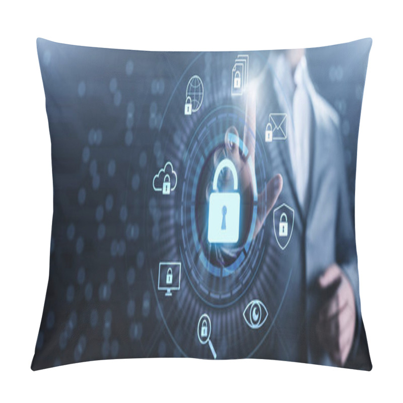 Personality  Cyber Security Data Protection Information Privacy Internet Technology Concept. Pillow Covers