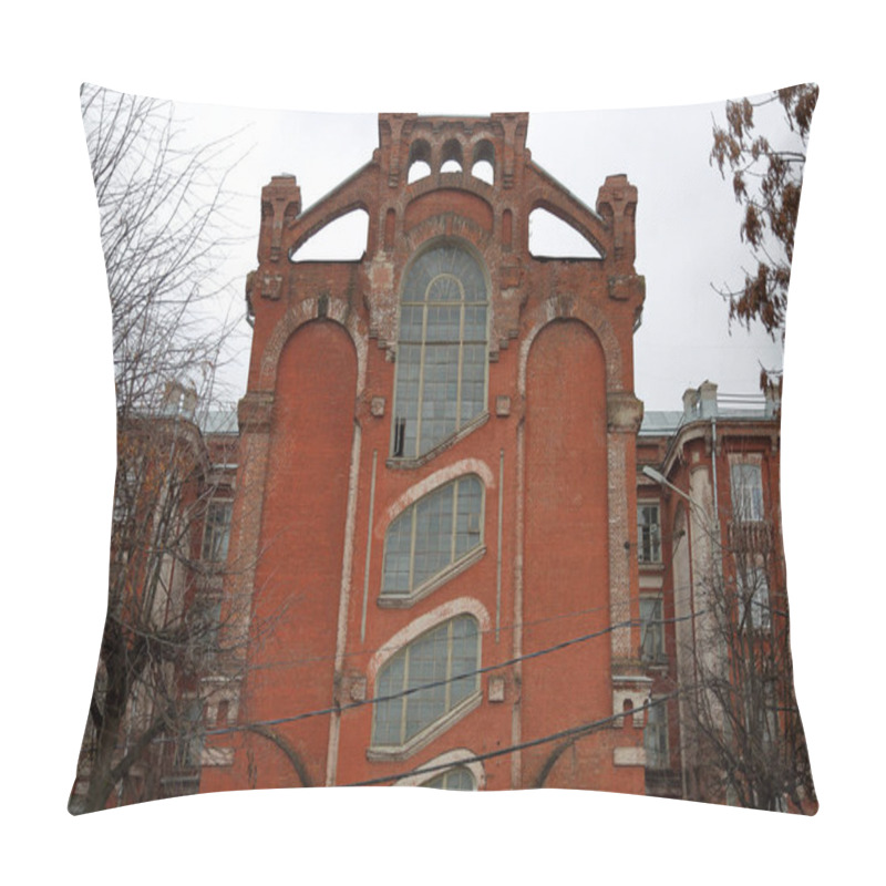 Personality  Old Stone House On The Street Of The Russian City Of Tver Pillow Covers