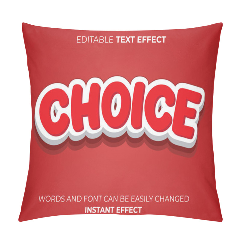 Personality  Red Choice Text Effect Template Pillow Covers