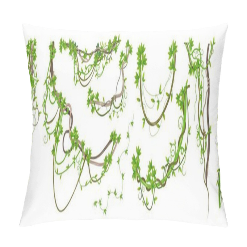 Personality  Jungle Weaving Plants And Branches With Leaves Pillow Covers