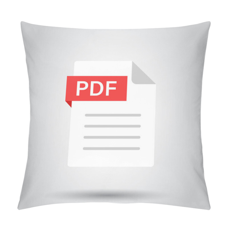 Personality  Pdf Icon In Flat Style. Document Text Vector Illustration On Iso Pillow Covers