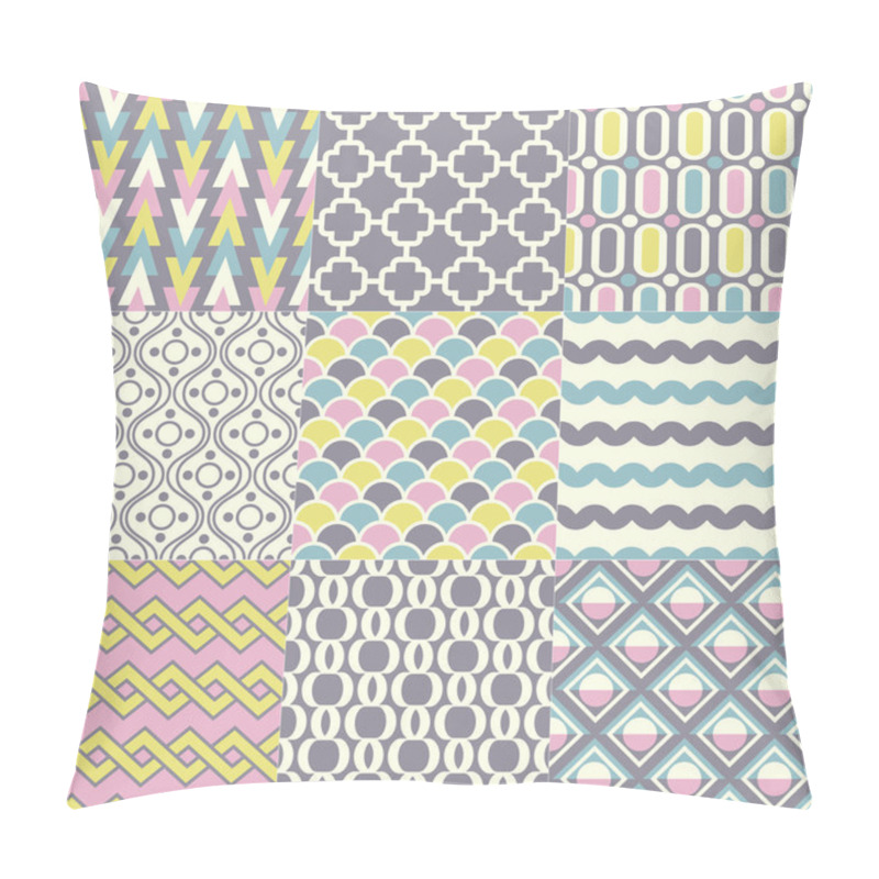 Personality  Seamless Retro Geometric Wallpaper Pillow Covers