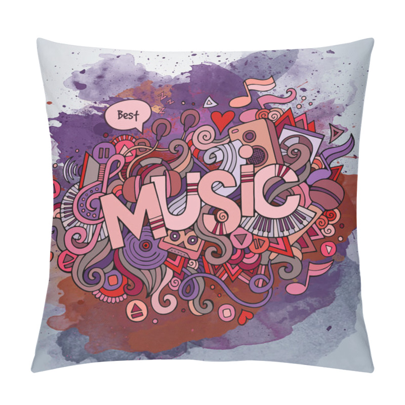 Personality  Music Hand Lettering And Doodles Elements Pillow Covers