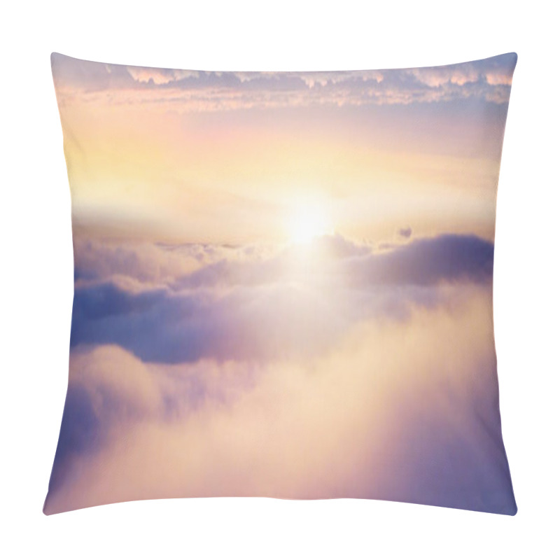 Personality  Beautiful Sunrise Cloudy Sky From Aerial View Pillow Covers