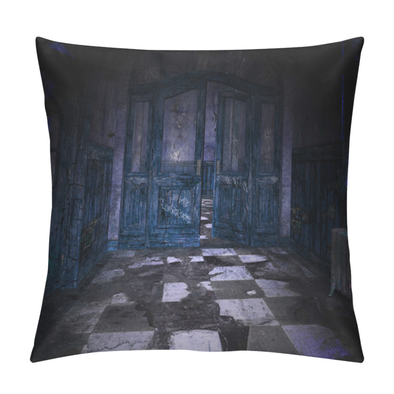 Personality  Blue Scary Interior Pillow Covers