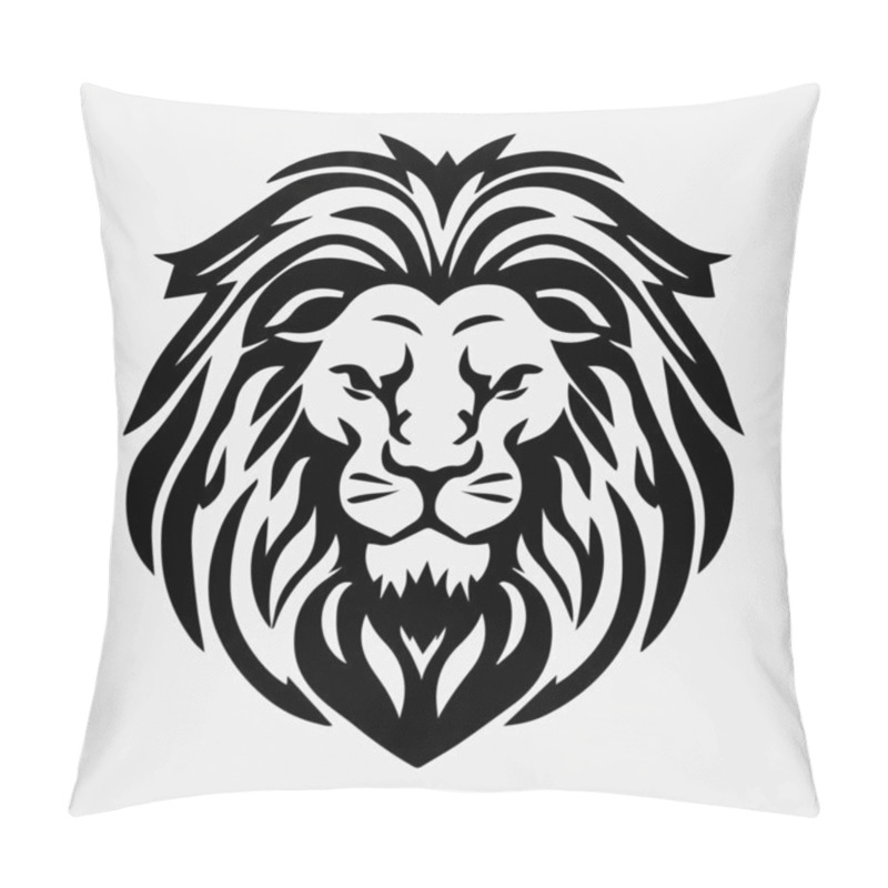 Personality  Lion Head Mascot Logo Vector Design	 Pillow Covers