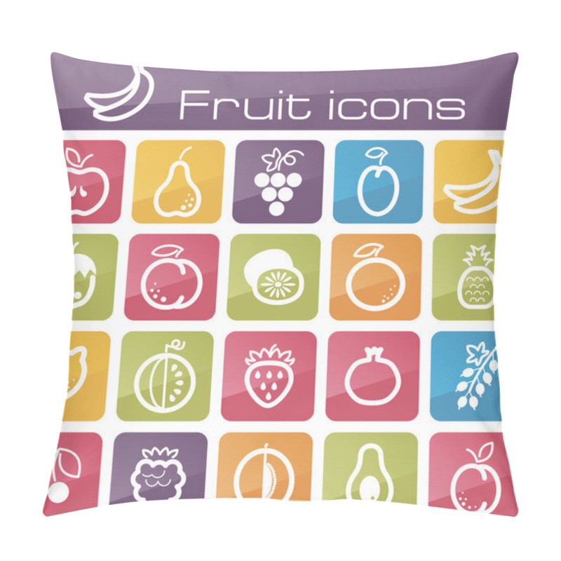 Personality  Icons Set Fruits Pillow Covers