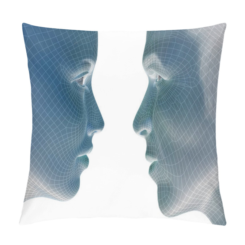 Personality  Conceptual  Wireframe Heads  Pillow Covers