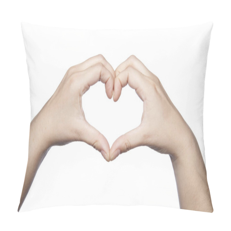 Personality  Hands Folded In The Shape Of A Heart Indicate The Love Pillow Covers