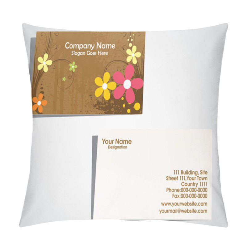 Personality  Vector Illustrtaion Of Business Card Pillow Covers