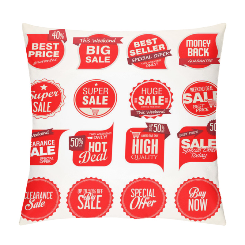 Personality  Modern Badges Stickers And Labels Collection  Pillow Covers