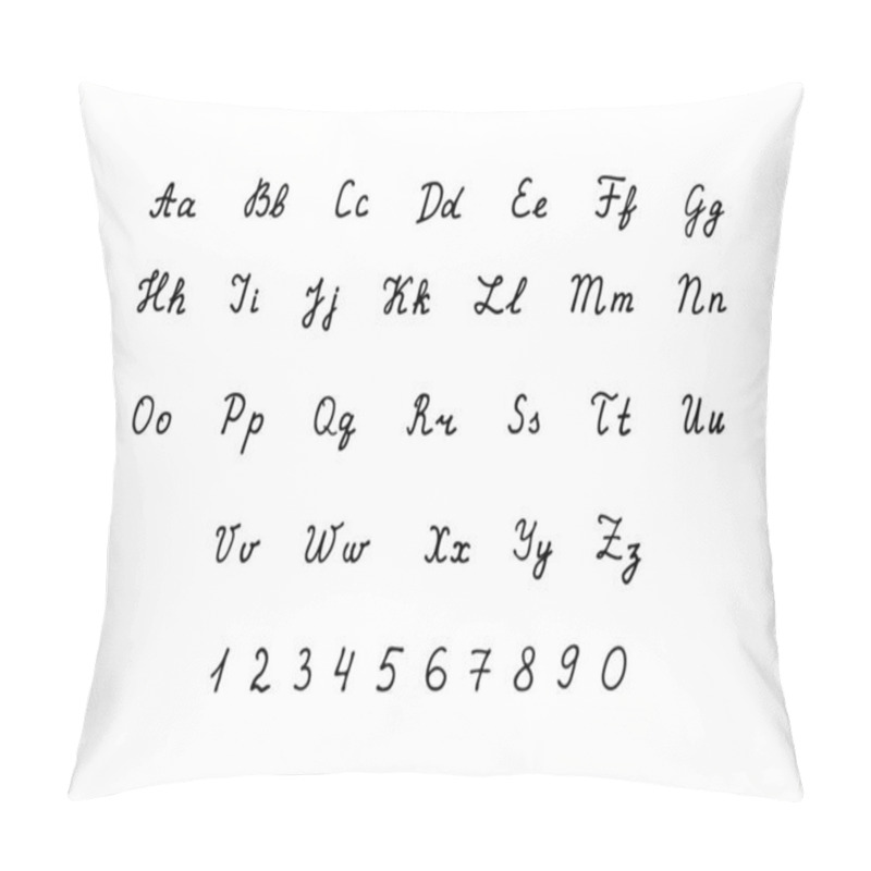 Personality  Hand Drawn Vector Alphabet. Calligraphic Script Font. Calligraph Pillow Covers