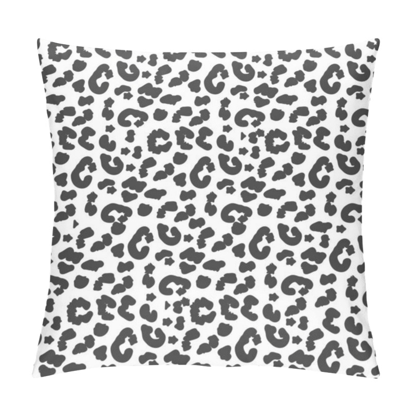 Personality  Black And White Leopard Background. Stock Vector Illustration Pillow Covers