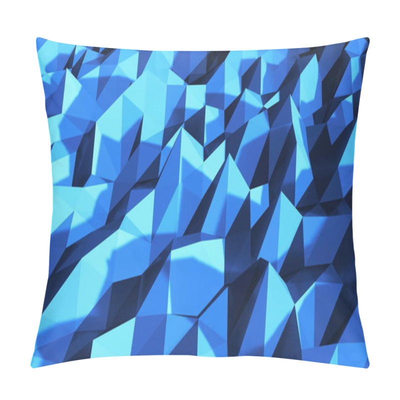 Personality  White Polygonal Geometric Surface. Computer Generated Seamless Loop Abstract Motion Background. 4k UHD (3840x2160) Pillow Covers