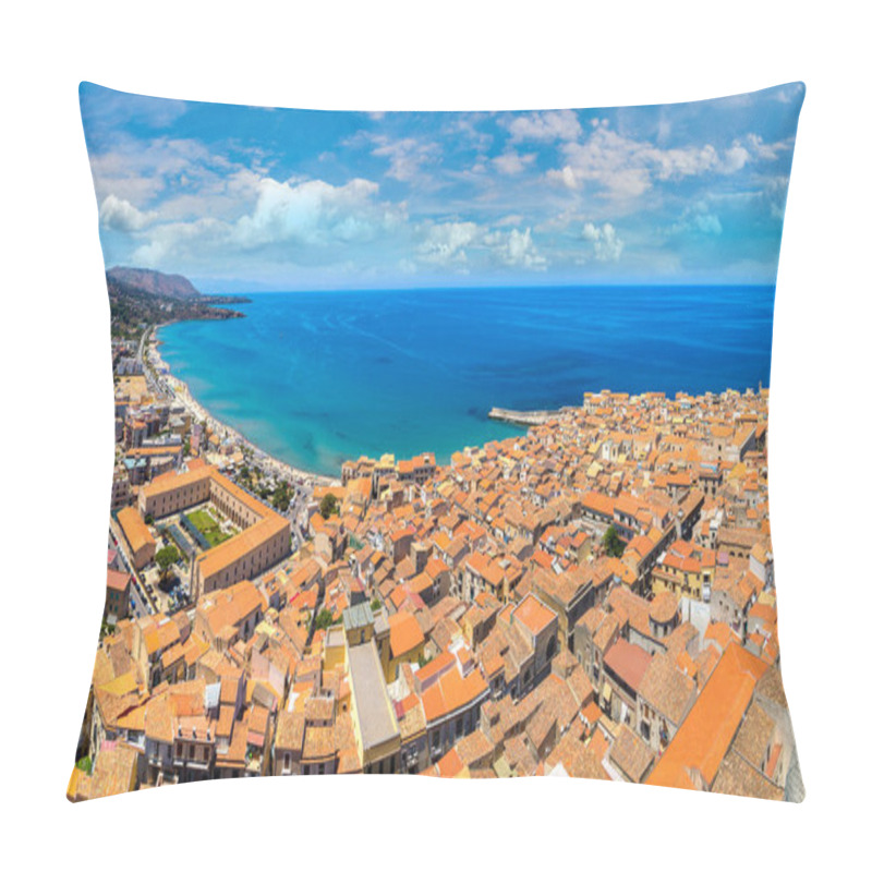 Personality  Cefalu And Cathedral In Sicily Pillow Covers