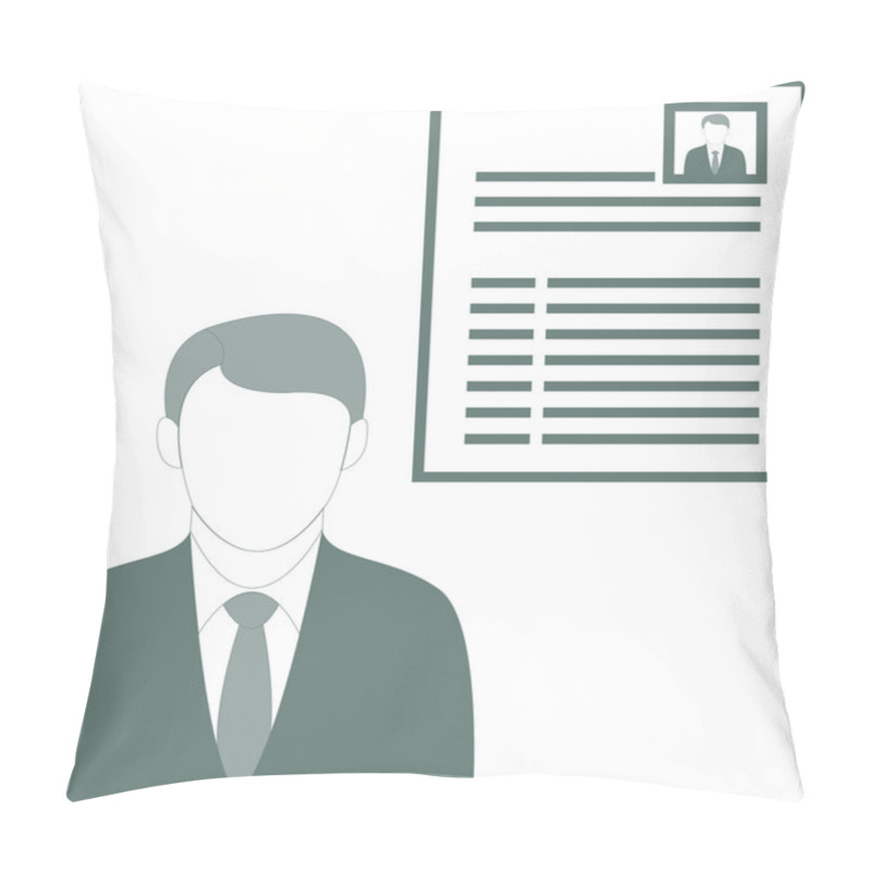 Personality  Businessman Presenting His CV Pillow Covers