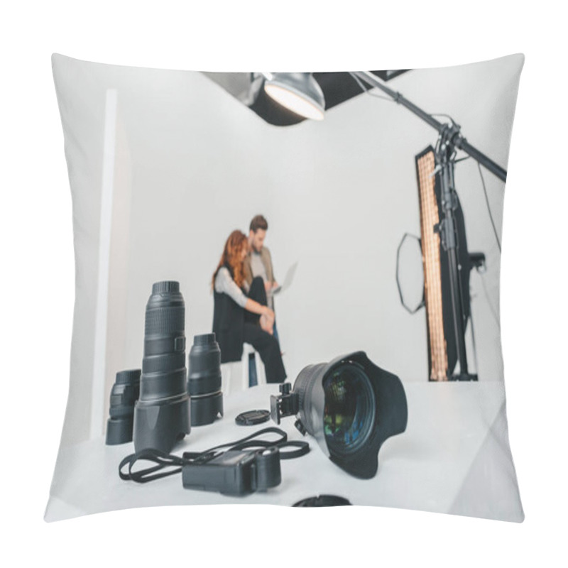 Personality  Digital Photo Camera And Lenses  Pillow Covers