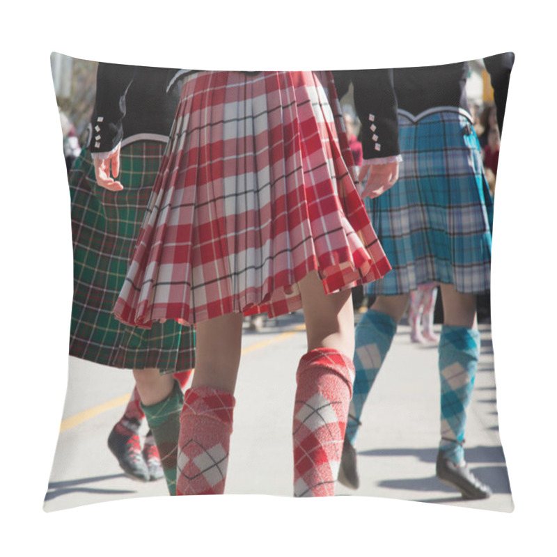 Personality  Girls Wearing Irish Skirts Dancing Pillow Covers