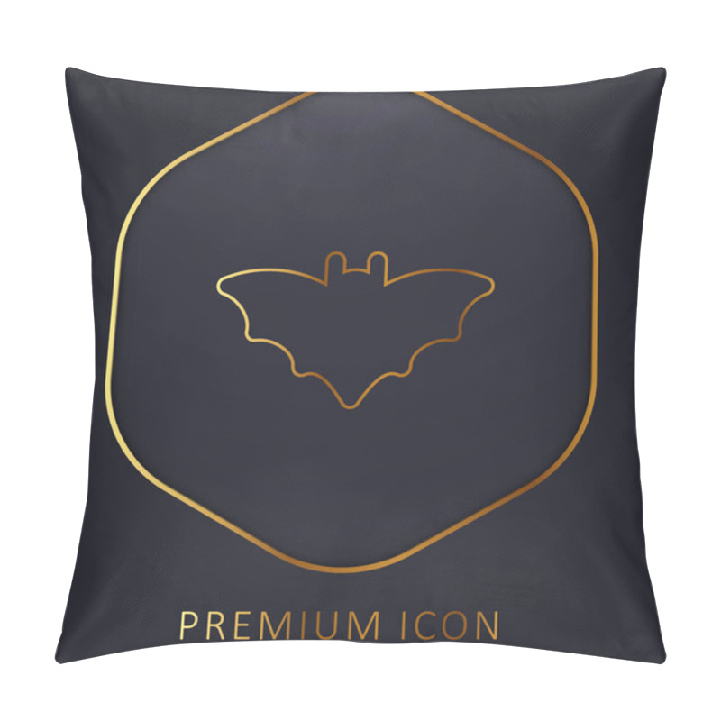 Personality  Bat Golden Line Premium Logo Or Icon Pillow Covers